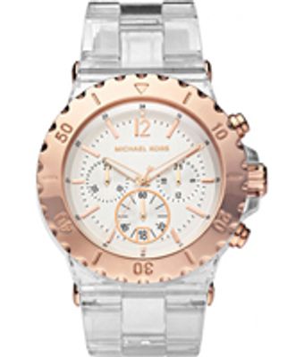 Horlogeband Michael Kors MK5444 Kunststof/Plastic Transparant 26mm