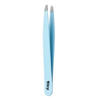 Vitry Face Care Coloured Tweezers Slant Ends Pincet Ref.22 C Light Blue 1Stuks