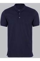 TRIGEMA Regular Fit T-Shirt Henley kraag Marine, Effen - thumbnail