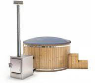 Houtgestookte hottub - 4-6 personen - Grijs