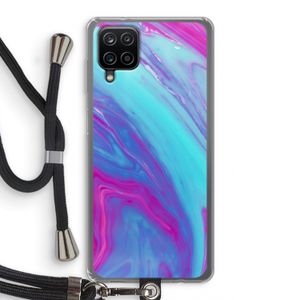 Zweverige regenboog: Samsung Galaxy A12 Transparant Hoesje met koord
