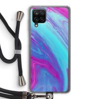 Zweverige regenboog: Samsung Galaxy A12 Transparant Hoesje met koord
