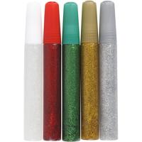Creativ Company Glitterlijm, diverse kleuren, 5x10 ml/ 1 doos