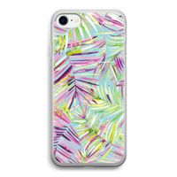Tropical Palms Blue: iPhone SE 2020 Transparant Hoesje