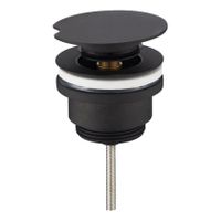 Afvoerplug Wiesbaden Caral | 5/4" | Draai waste | Messing | Rond | Zwart mat