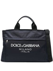 Dolce & Gabbana sac fourre-tout à logo en relief - Bleu