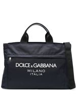 Dolce & Gabbana sac fourre-tout à logo en relief - Bleu - thumbnail