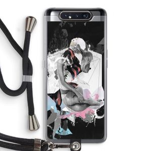Camouflage de sommeil: Samsung Galaxy A80 Transparant Hoesje met koord