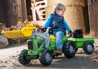 Rolly toys Traptractor RollyKiddy Futura junior groen/zwart - thumbnail