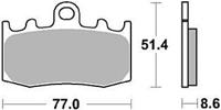 TRW Brake pad mcb 748 sv sintered metal