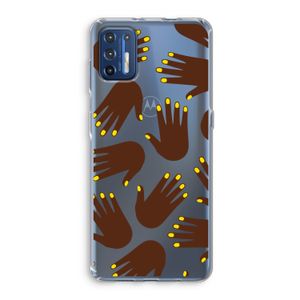 Hands dark: Motorola Moto G9 Plus Transparant Hoesje