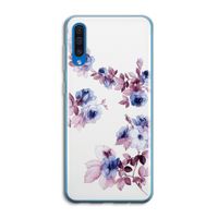 Waterverf bloemen: Samsung Galaxy A50 Transparant Hoesje