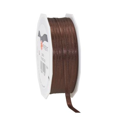 Cadeaulint Satijn - 0.6 cm x 50 meter - Bruin - cadeaus inpakken - sierlint