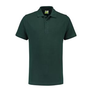 Heren basic poloshirt - donkergroen - korte mouw - katoen