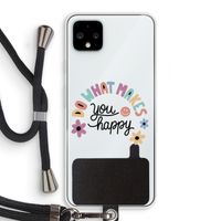 Happy days: Pixel 4 XL Transparant Hoesje met koord