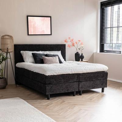 Boxspring Julia Geweven Antraciet 180x200 Cm Excl. Montage Medium & Vlak Dekbed Discounter - Dekbed-Discounter.nl