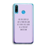 Gek: Huawei P30 Lite Transparant Hoesje