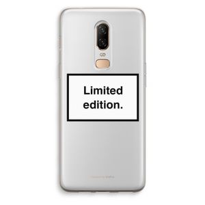 Limited edition: OnePlus 6 Transparant Hoesje