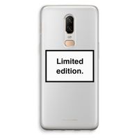 Limited edition: OnePlus 6 Transparant Hoesje