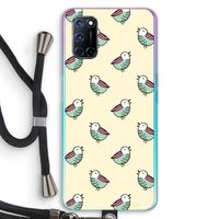 Vogeltjes: Oppo A52 Transparant Hoesje met koord
