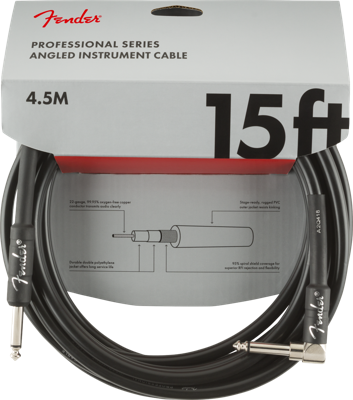 Fender Instrumentkabel Professional Series, Jack-Jack Haaks, 4.5m