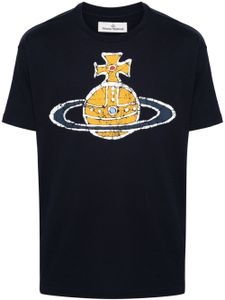 Vivienne Westwood t-shirt en coton à logo Orb imprimé - Bleu