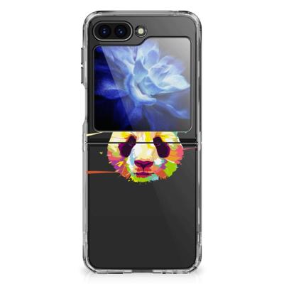 Samsung Galaxy Z Flip 6 Telefoonhoesje met Naam Panda Color