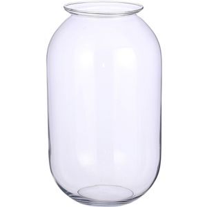 Transparante ronde vaas/vazen van glas 19 x 30 cm   -