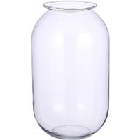 Transparante ronde vaas/vazen van glas 19 x 30 cm   - - thumbnail