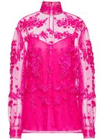 Valentino Garavani blouse brodée à col montant - Rose - thumbnail