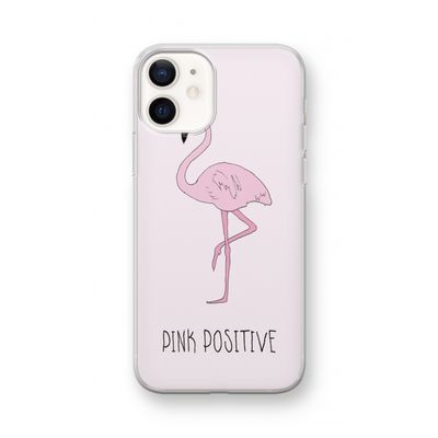 Pink positive: iPhone 12 mini Transparant Hoesje