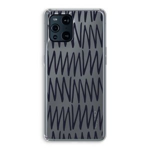 Marrakech Zigzag: Oppo Find X3 Transparant Hoesje