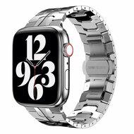 Stalen schakelband - Zilver - Geschikt voor Apple watch 42mm / 44mm / 45mm / 49mm - thumbnail
