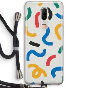 Illustratieve pop 2: OnePlus 6 Transparant Hoesje met koord