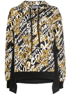 Versace Jeans Couture hoodie Garland à logo imprimé - Noir