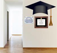 Sticker hoed afstuderen universiteit