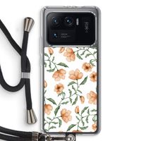 Peachy flowers: Xiaomi Mi 11 Ultra Transparant Hoesje met koord
