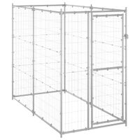 VidaXL Hondenkennel voor buiten 110x220x180 cm gegalvaniseerd staal