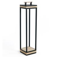 Ethimo Carre XL Vloerlamp - Pickled teak - Zwart