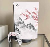 PS5 sticker Japanse stijl landschap - thumbnail