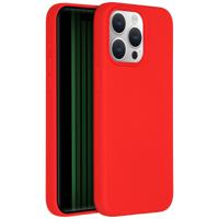 Accezz Liquid Silicone Backcover iPhone 15 Pro Max Telefoonhoesje Rood
