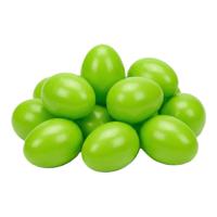 Hobby knutsel eieren - 100x - 6 cm - groen - kunststof - decoratie paaseieren