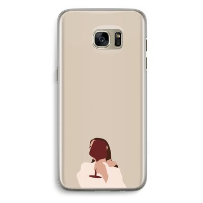 I drink wine: Samsung Galaxy S7 Edge Transparant Hoesje