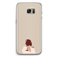 I drink wine: Samsung Galaxy S7 Edge Transparant Hoesje I drink wine: Samsung Galaxy S7 Edge Transparant Hoesje