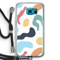 Memphis Shapes Blue: Samsung Galaxy S6 Transparant Hoesje met koord