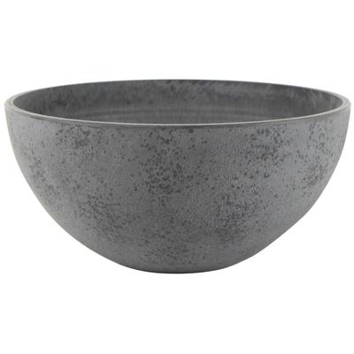 Ter Steege Bloempot/plantenpot schaal - kunststof - donkergrijs - D25 x H12 cm