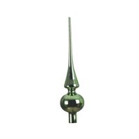 Glazen kerstboom piek groen glans 26 cm