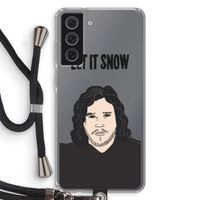 Let It Snow: Samsung Galaxy S21 FE Transparant Hoesje met koord