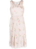 Valentino Garavani Pre-Owned robe en soie à fleurs (années 2000) - Rose