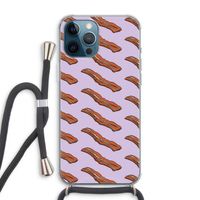 Bacon to my eggs #2: iPhone 12 Pro Max Transparant Hoesje met koord